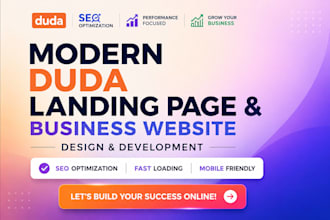 design modern duda landing page and business website with SEO optimization