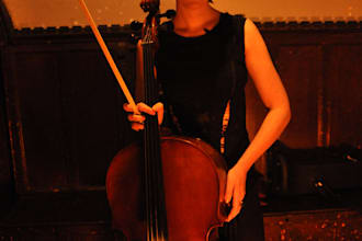 make ambient cello and vocal tracks with nature sounds and electronics