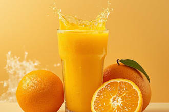 design orange juice advertisement poster