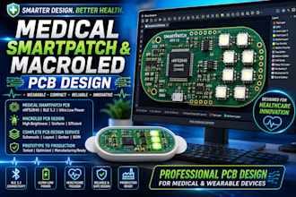 create medical smartpatch pcb and macroled pcb design