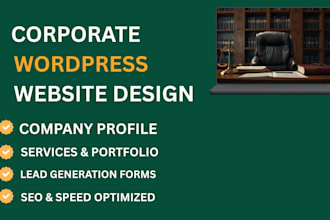 create responsive corporate wordpress website