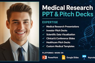 design medical research powerpoint presentation medical ppt investor pitch deck