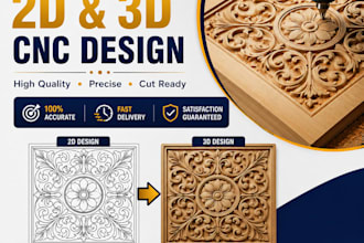 create custom 2d and 3d cnc design