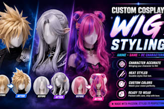 style and customize a cosplay wig for your character
