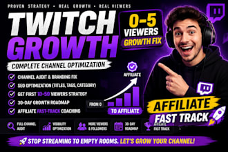 grow twitch channel audit SEO and 30 day growth strategy