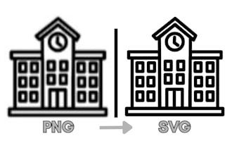 convert low quality png, jpg or logo into high quality svg vector