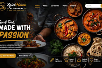 design wix restaurant website menu takeaway website food business website