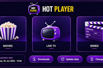 rebuild iptv app hot player flexible iptv player with control panel