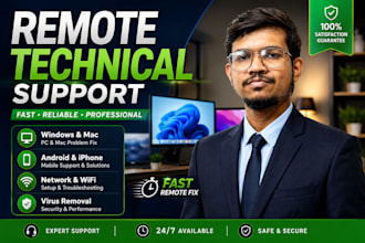 be your remote IT tech support specialist for PC and network issues
