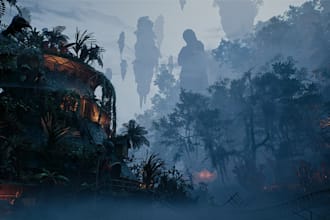 create realistic 3d game environments, level,  landscapes, terrain design in ue5