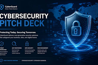 create cybersecurity pitch deck, investor presentation  funding strategy