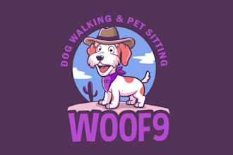 do a unique creative dog pet or animal logo for your brand