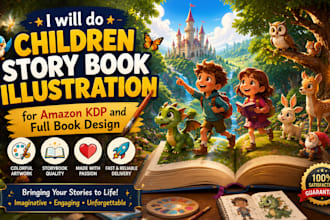 do children story book illustration for amazon KDP and full book design