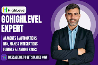 setup go high level CRM, ghl automation, ghl ai agent ghl website n8n automation