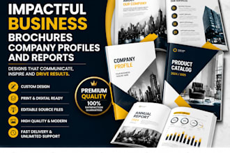 create impactful business brochures, company profiles and reports