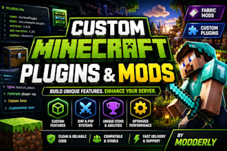 create custom minecraft plugins and fabric mods