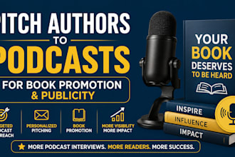 pitch authors to podcasts for book promotion and publicity