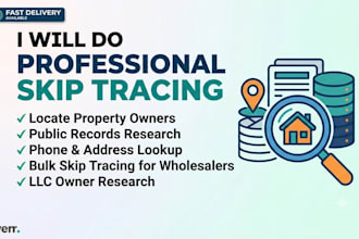 do professional skip tracing for property owners and real estate leads