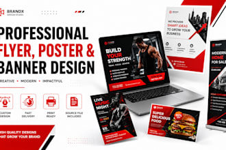 design professional flyer poster and business banner