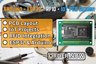 smart arduino esp32 rfid and iot pcb design for embedded projects