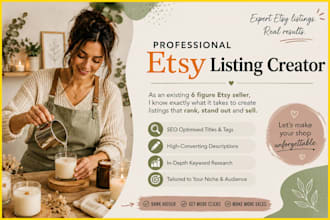 help build your new etsy listing, or fix an existing listing