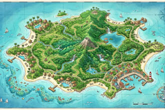 design adventure maps, travel guides, and tourist maps
