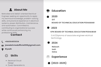 make a professional cv design