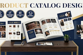 design promotional product catalog, lookbook, catalogue,sale sheet, brochure