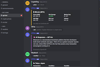 build a custom discord bot with custom API integrations