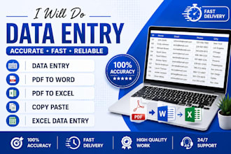 do data entry files handling pdf to ms word