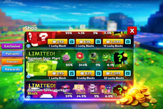 design professional roblox UI, gui or hud for your game