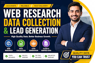 web research, data collection and lead generation