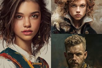 design and illustrate realistic characters