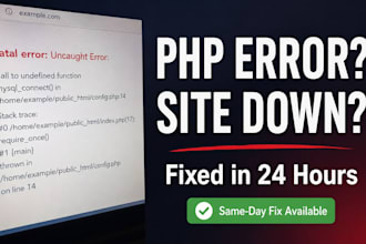 fix php issues and debug php code errors