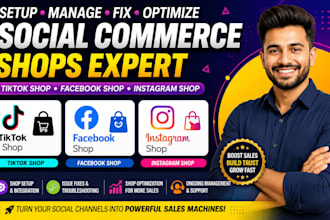 setup manage fix tiktok shop facebook shop instagram shop social commerce