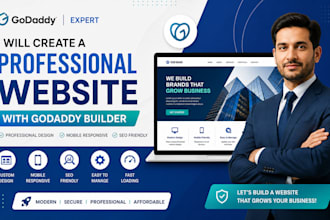 create a professional website with goddy builder