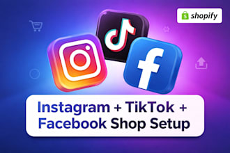 create instagram shop tiktok shop facebook store  with shopify integration