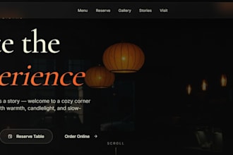 cafe and restaurent website