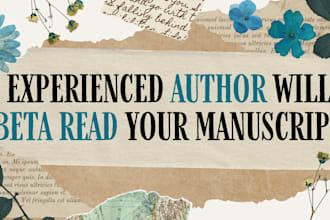 beta read your novel as a published author