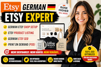 do german etsy setup, etsy product listing, german etsy seo, german etsy pod