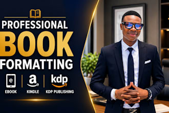 do professional book formatting, ebook layout design, kindle and KDP publishing