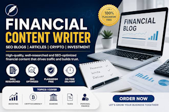 be your finance content writer