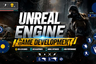develop unreal engine game 2d and 3d mobile game development ue5 blueprints