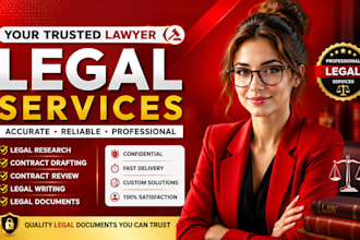 be your lawyer for legal research contract drafting and review