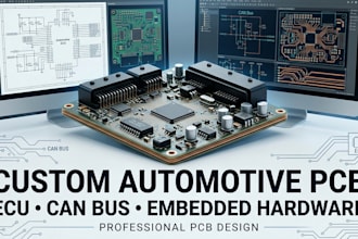 l create custom automotive pcb, ecu, can bus and embedded hardware