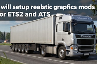 setup realistic graphics mods for ets2 ats
