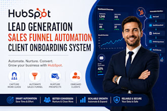 build hubspot lead generation, sales funnel automation, client onboarding system