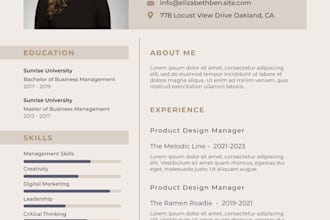 provide a resume writing, design and development