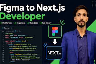 convert your figma or PSD design to nextjs and tailwind CSS