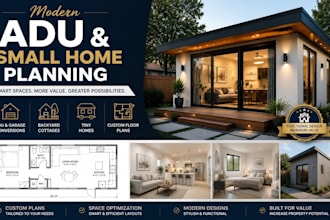 design modern adu garage conversion backyard cottage tiny home floor plans